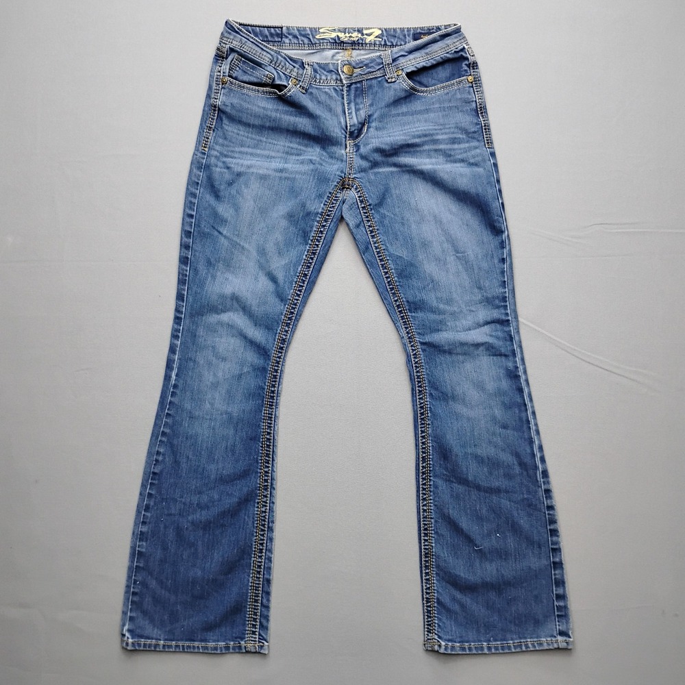 Seven7 Womens Bootcut Jeans Size 10 Medium Wash Stretch Denim